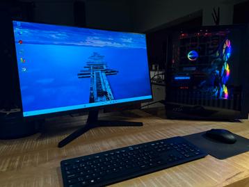 Complete ryzen 7 game pc 5800x 4060ti monitor koopje beschikbaar voor biedingen
