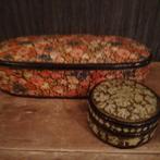 2 oude papier-mâche juwelen dozen, Verzenden