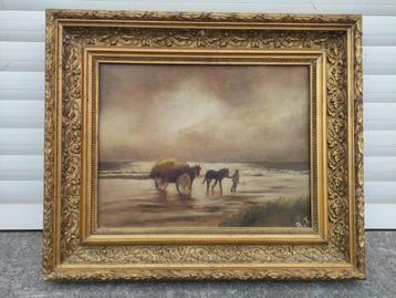 huile sur toile pecheur signe b t beschikbaar voor biedingen