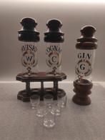 Vintage gin whisky cognac decanter set, Antiek en Kunst, Ophalen of Verzenden