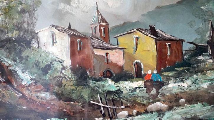 Schilderij uit 1920-40 - Gesigneerd - Winterlandschap, Antiek en Kunst, Kunst | Schilderijen | Klassiek, Ophalen