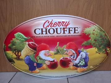 Rare enseigne publicitaire Cerise Chouffe, Enlèvement ou Envoi, Neuf, Panneau, Plaque ou Plaquette publicitaire, Autres marques
