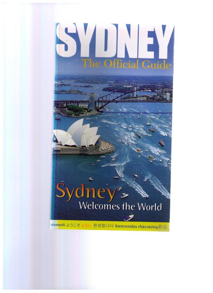 Sydney, the official guide 2001, Boeken, Reisgidsen, Zo goed als nieuw, Australië en Nieuw-Zeeland, Overige merken, Verzenden