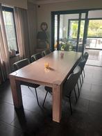 Moderne Massieve eiken eettafel, Huis en Inrichting, Ophalen, Zo goed als nieuw