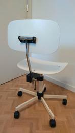 Bureaustoel op wieltjes, Huis en Inrichting, Ophalen, Gebruikt, Wit, Bureaustoel