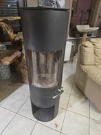Ronde houtkachel met 3 glazen, Huis en Inrichting, Kachels, Ophalen, Gebruikt, Hout, Houtkachel