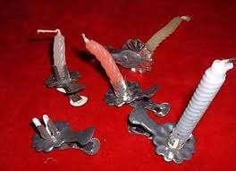 Bougeoirs métaliques vintages en pince pour sapin de Noël., Divers, Noël, Enlèvement