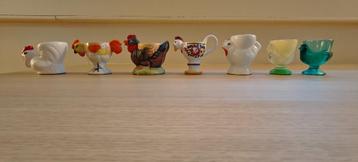 Eierdopjes 1€/st  kip, haan, kuiken, figuurvorm beschikbaar voor biedingen