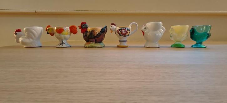 Eierdopjes 1€/st  kip, haan, kuiken, figuurvorm, Huis en Inrichting, Keuken | Servies, Zo goed als nieuw, Overige typen, Overige stijlen