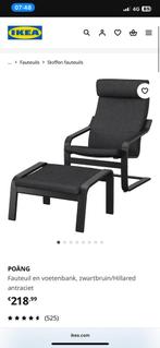 2 x Poang fauteuil met voetenbank, Ophalen, Zo goed als nieuw