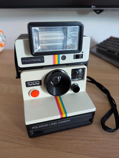 Polaroid 1000 Land Camera + Polatrasonic 1 flitser, Audio, Tv en Foto, Fotocamera's Analoog, Zo goed als nieuw, Polaroid, Polaroid
