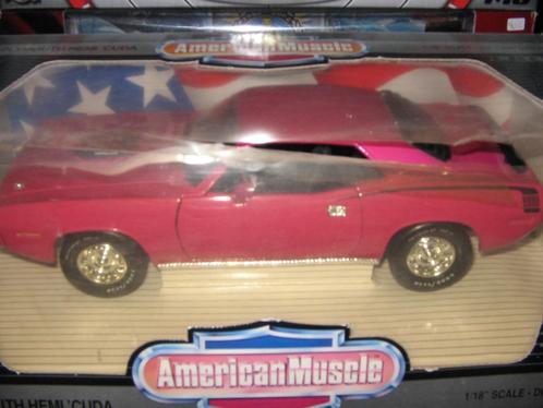 plymouth hemi cuda ' 70 op 1/18, Hobby en Vrije tijd, Modelauto's | 1:18, Nieuw, Auto, Overige merken, Ophalen of Verzenden