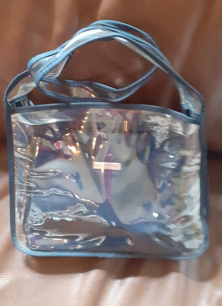 Sac bandoulière plastique et tissu megainte paris, Enlèvement ou Envoi, Utilisé, Bleu