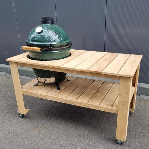 Big Green Egg Large Solo met BBQ tafel, Tuin en Terras, Houtskoolbarbecues, Nieuw, Met accessoires, Ophalen of Verzenden
