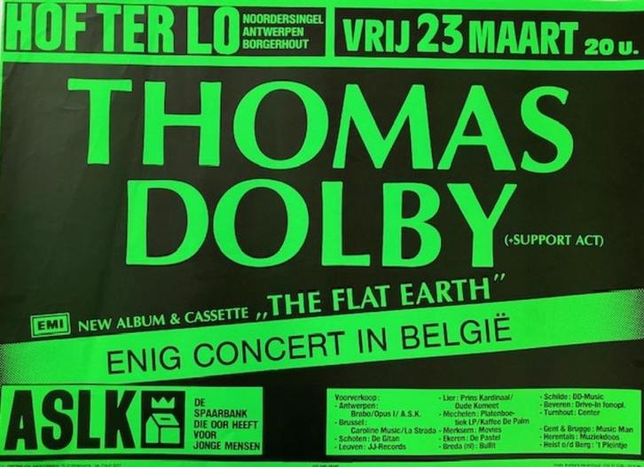 THOMAS DOLBY poster 1984, Verzamelen, Posters, Zo goed als nieuw, Muziek, A1 t/m A3, Rechthoekig Liggend, Ophalen