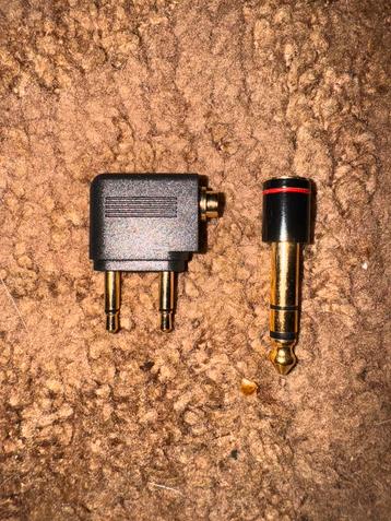 Lot de 2 adaptateurs audio (jack 6,35 mm et double jack) beschikbaar voor biedingen