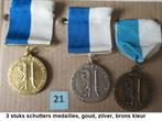 joli set de 3 médailles de tireur SUÉDOIS, Autres matériaux, Enlèvement ou Envoi