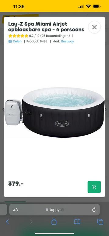 Jacuzzi lay z spa 4 pers     Lek in band goede pomp