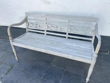 Teak houten bank - 136 cm lang beschikbaar voor biedingen