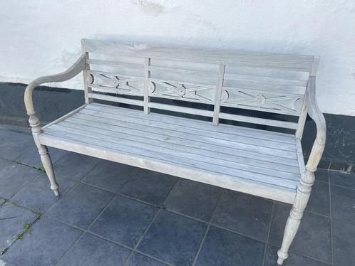 Teak houten bank - 136 cm lang, Tuin en Terras, Tuinbanken, Teakhout, Ophalen of Verzenden