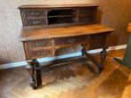 Antiek houten bureau - B: 1,28 H: 1,11 D: 0,74, Ophalen, Gebruikt, Bureau