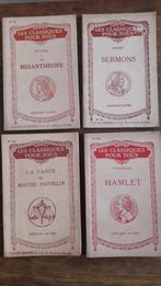 4 petits livres dans la série "Les Classiques pour tous", Ophalen of Verzenden, Gelezen, Molière, Shakespeare ...