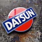 Emaille Schild DATSUN NISSAN Dealer Reclamebord Plaque Japan, Verzamelen, Verzenden, Gebruikt, Reclamebord
