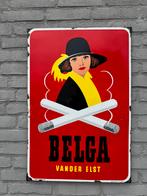 BELGA emaille reclamebord 1951, Ophalen, Gebruikt, Reclamebord