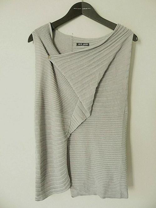 Sarah Pacini middengrijze asymmetrische trui als nieuw, Kleding | Dames, Truien en Vesten, Nieuw, Grijs, Ophalen of Verzenden
