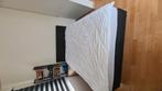 boxspring 140x200 in zwart stoffen, Ophalen, Gebruikt, Zwart