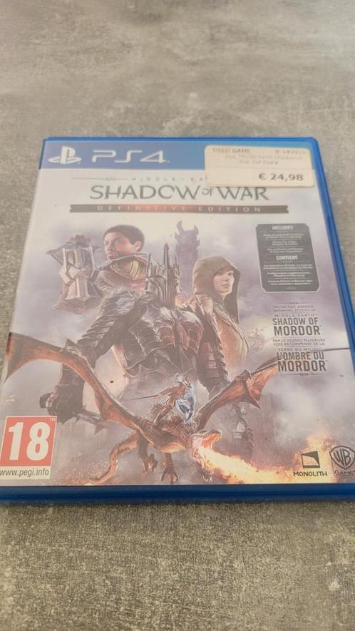 Middle-Earth: Shadow of War - Definitive Edition (PS4), Games en Spelcomputers, Games | Sony PlayStation 4, Zo goed als nieuw