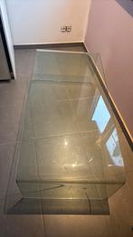 Glazen Salontafel, Huis en Inrichting, Ophalen, Gebruikt, 100 tot 150 cm, 50 tot 75 cm
