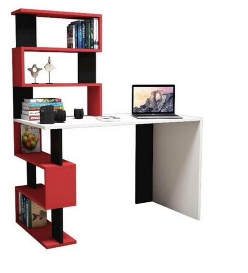 Bureau strak design wit, zwart, rood - Nieuw in verpakking, Huis en Inrichting, Bureaus, Nieuw, Bureau, Ophalen