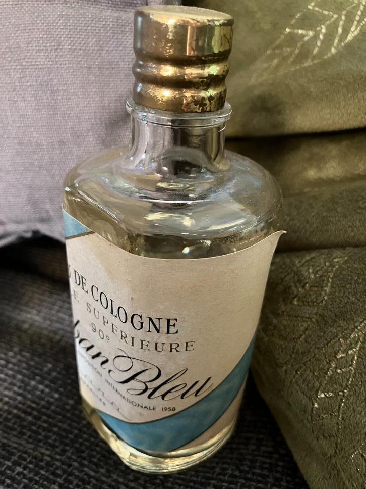 Vintage Eau de Cologne Ruban Bleu  1958, Verzamelen, Parfumverzamelingen, Ophalen