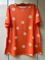 Tee-shirt orange "Marguerites" Shein - Taille L --, Vêtements | Femmes, T-shirts, Enlèvement ou Envoi, Comme neuf, SHEIN, Orange