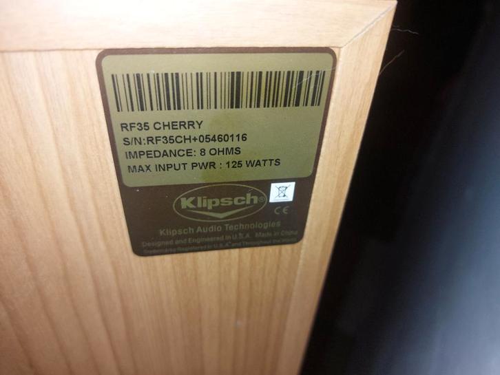 4 Klipsch speakers: RF35 en RF15, Audio, Tv en Foto, Luidsprekerboxen, Gebruikt, Surroundset zonder subwoofer, 120 watt of meer