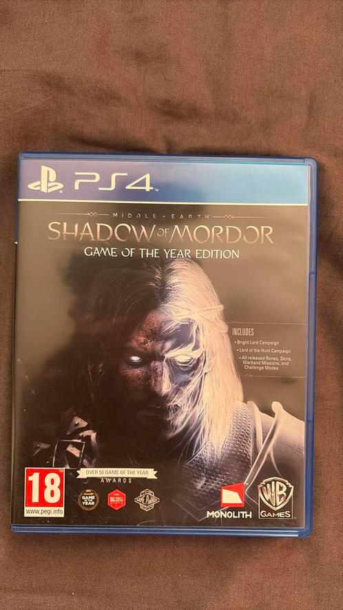 Middle-earth: Shadow of Mordor, GOTY, PS4, Games en Spelcomputers, Games | Sony PlayStation 4, Zo goed als nieuw, Overige genres