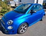 Fiat 500 1.2i Sport, Auto's, Voorwielaandrijving, 4 zetels, Blauw, Leder en Stof