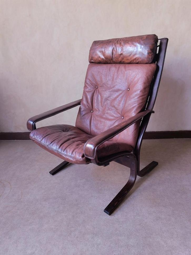 Leren siësta armchair Ingmar Relling voor €225,- Rotterdam, Huis en Inrichting, Fauteuils, Gebruikt, Ophalen