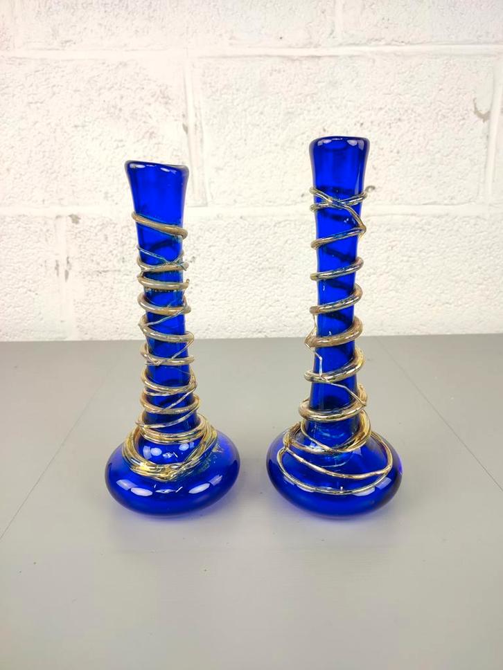 2 Val Saint Lambert Alfred Collard vazen, Antiek en Kunst, Antiek | Glaswerk en Kristal, Ophalen of Verzenden
