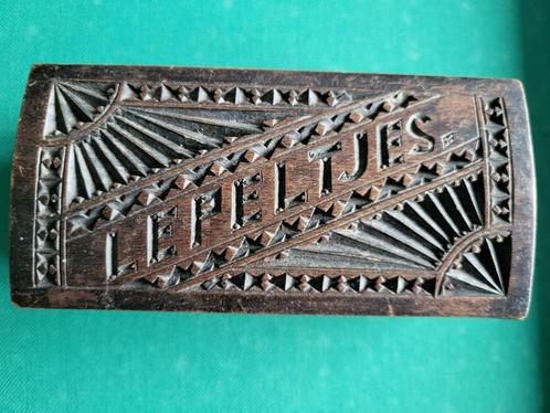 Oude houten lepeltjes doos, Antiek en Kunst, Curiosa en Brocante, Ophalen of Verzenden