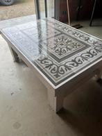 Salontafel met cementtegels, Huis en Inrichting, Tafels | Salontafels, Ophalen, 100 tot 150 cm, Vierkant, 50 tot 100 cm