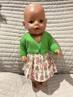 373. Babyborn: Nieuw jurkje let cactussen + groen giletje, Ophalen of Verzenden, Nieuw, Babypop
