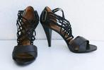 Prachtige zwarte leren schoenen 38, Pumps, Zwart, Nine West, Ophalen of Verzenden
