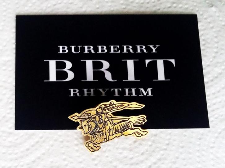 ZEER ZELDZAME Burberry Prorsum goud/zwarte pin's/broche, Verzamelen, Speldjes, Pins en Buttons, Nieuw, Speldje of Pin, Verzenden