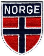 Noorwegen stoffen opstrijk patch embleem #3, Verzenden, Nieuw