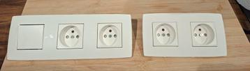Triple plaque et double plaque Niko blanche, Bricolage & Construction, Enlèvement, Comme neuf, Interrupteur
