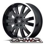 20” Black Rhino COLUMBIA Gloss Black met gebruikte Bridgesto, 265 mm, Banden en Velgen, Nieuw, 20 inch