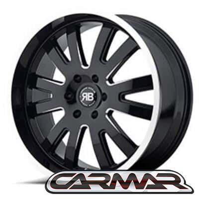 20” Black Rhino COLUMBIA Gloss Black met gebruikte Bridgesto, Auto-onderdelen, Banden en Velgen, Banden en Velgen, Winterbanden