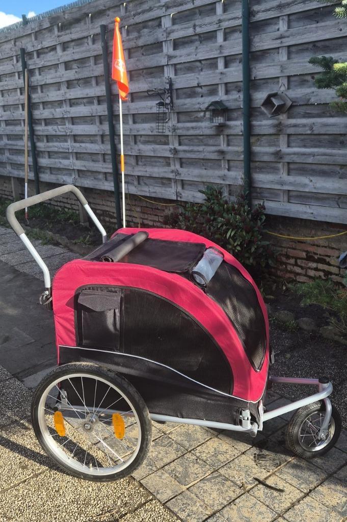 Trixie honden Fietskar met wandelkit, Fietsen en Brommers, Fietsaccessoires | Aanhangwagens en Karren, Zo goed als nieuw, Hondenkar